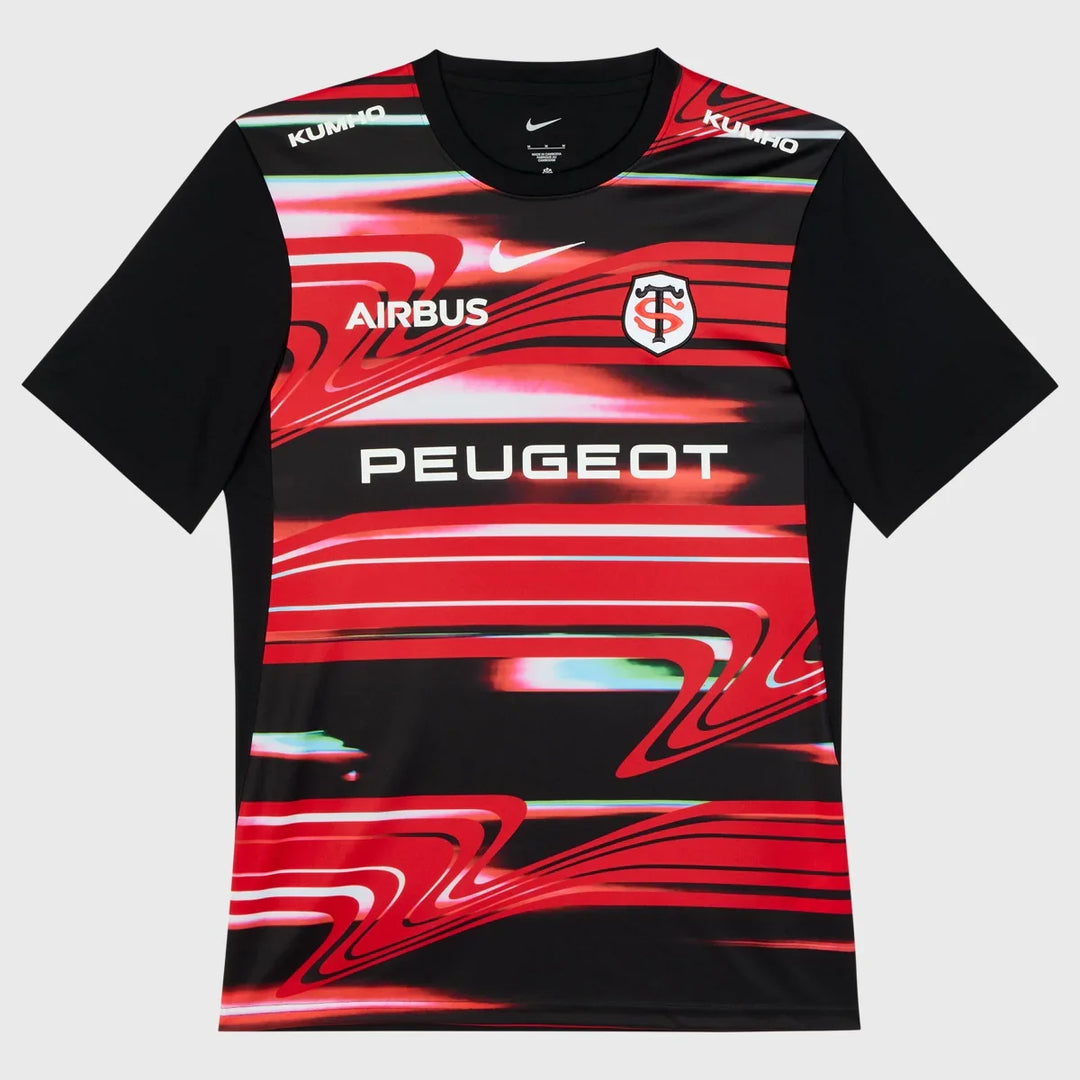 Nike Toulouse Pre-Match Rugby Shirt Black 2025/26 - Rugbystuff.com