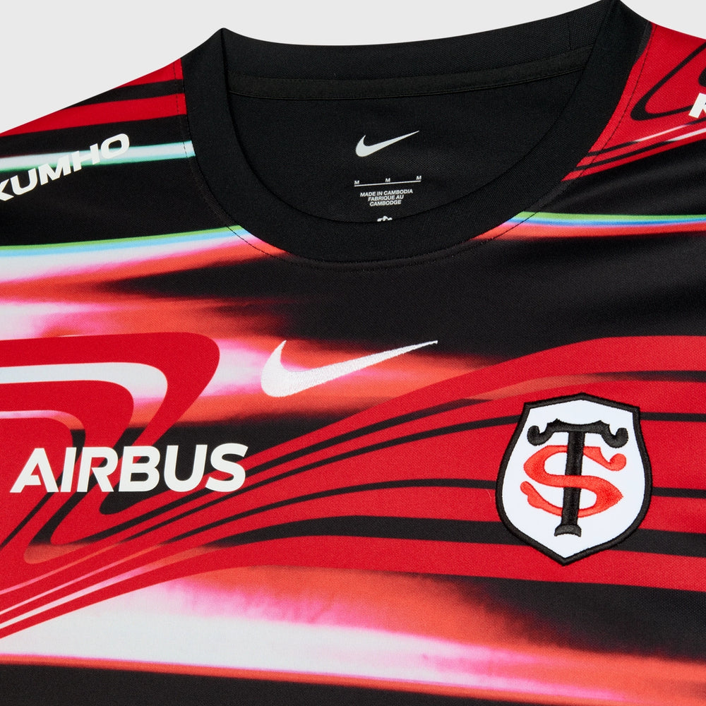 Nike Toulouse Pre-Match Rugby Shirt Black 2025/26 - Rugbystuff.com