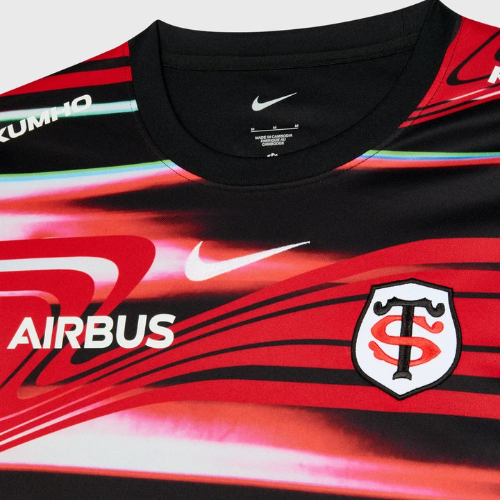 Nike Toulouse Pre-Match Rugby Shirt Black 2025/26 - Rugbystuff.com