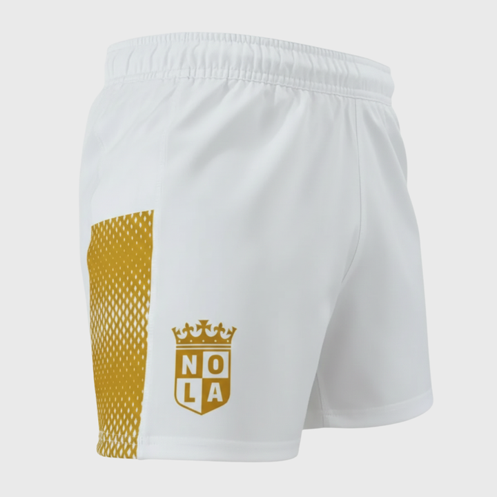 Macron NOLA Gold MLR Home Rugby Shorts 2025 - Rugbystuff.com