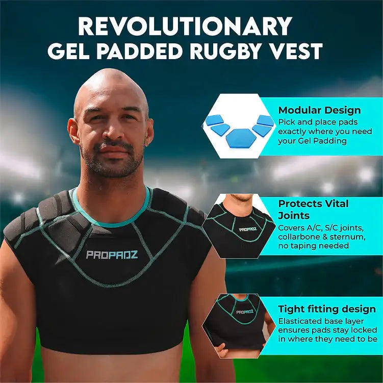 Propadz Gel Rugby Shoulder Pads, view 3