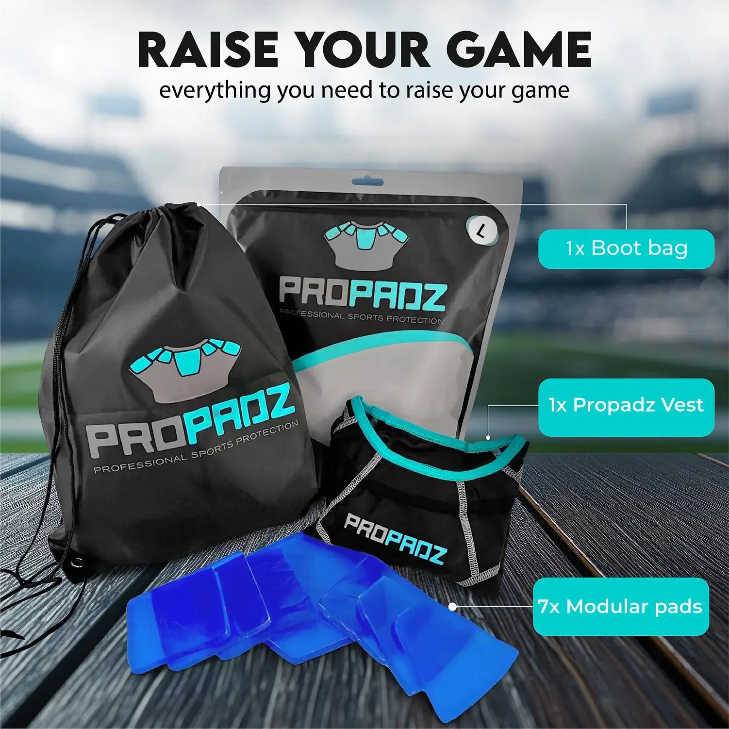 Propadz Gel Rugby Shoulder Pads, view 4
