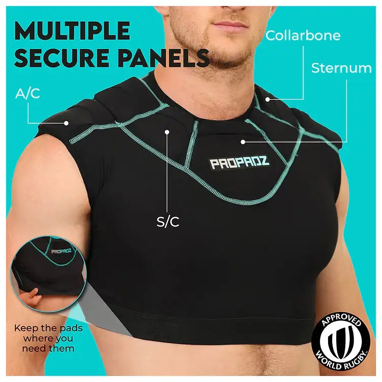 Propadz Gel Rugby Shoulder Pads, view 2