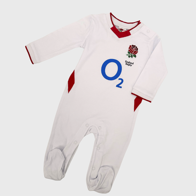 Brecrest England Rugby Home Baby Sleepsuit 2025/26