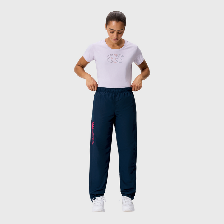 Canterbury Women's Cuffed Stadium Pants Navy/Pink - Rugbystuff.com