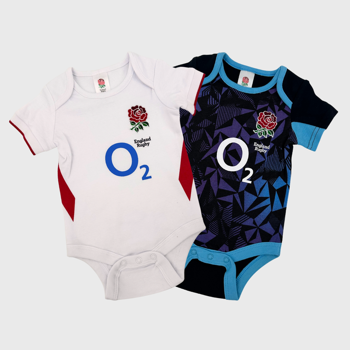 Brecrest England Rugby Baby Bodysuit 2 Pack 2025/26