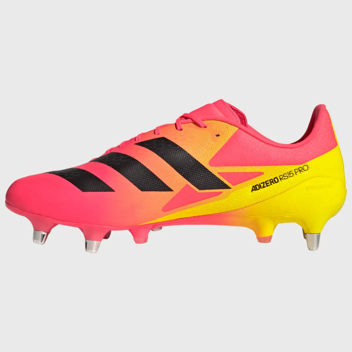 Adidas Adizero RS15 Pro SG Rugby Boots Solar Turbo Pink - Rugbystuff.com