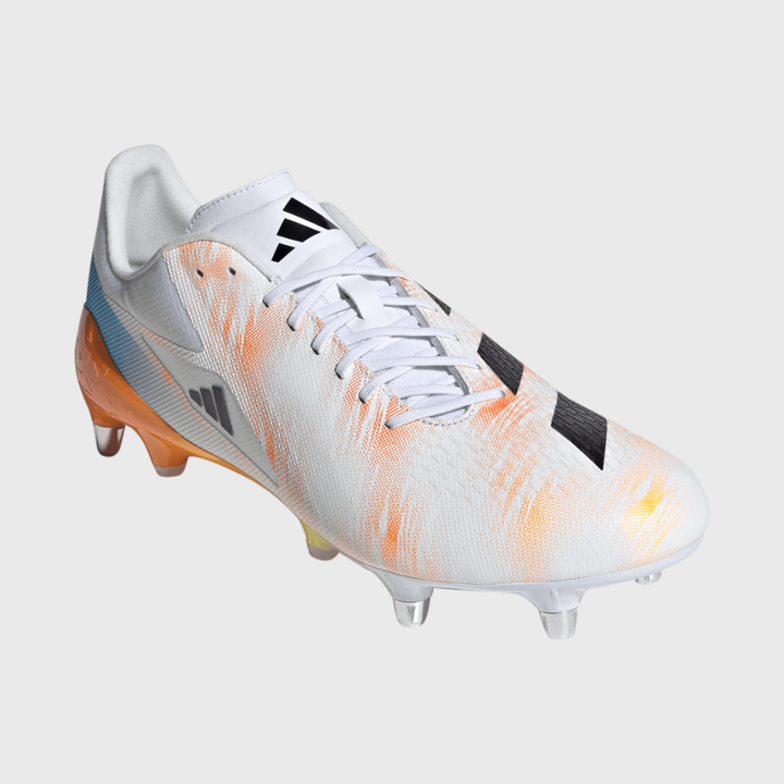 Adidas Adizero RS15 Pro SG Rugby Boots White/Orange/Blue
