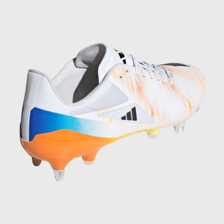 Adidas Adizero RS15 Pro SG Rugby Boots White/Orange/Blue