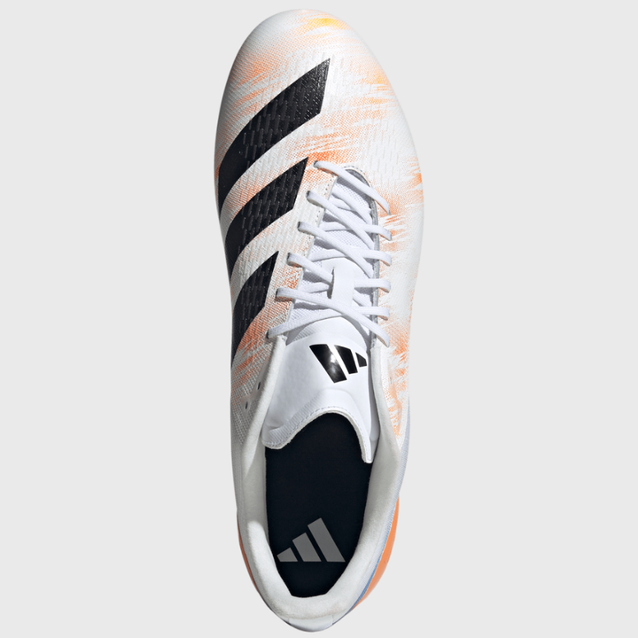 Adidas Adizero RS15 Pro SG Rugby Boots White/Orange/Blue