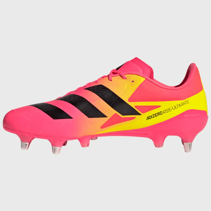 Adidas Adizero RS15 Ultimate SG Rugby Boots Solar Turbo Pink - Rugbystuff.com