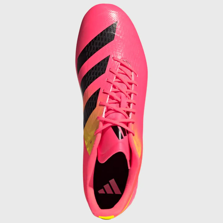 Adidas Adizero RS15 Ultimate SG Rugby Boots Solar Turbo Pink - Rugbystuff.com