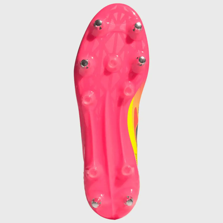 Adidas Adizero RS15 Ultimate SG Rugby Boots Solar Turbo Pink - Rugbystuff.com