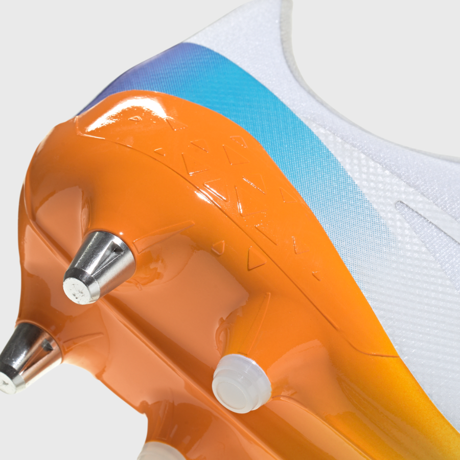 Adidas Adizero RS15 Ultimate SG Rugby Boots White/Orange/Blue