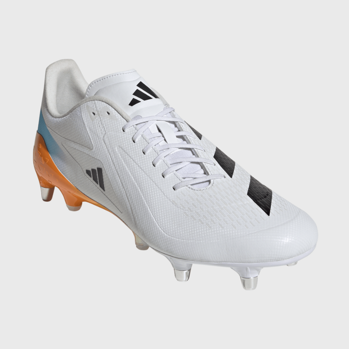 Adidas Adizero RS15 Ultimate SG Rugby Boots White/Orange/Blue