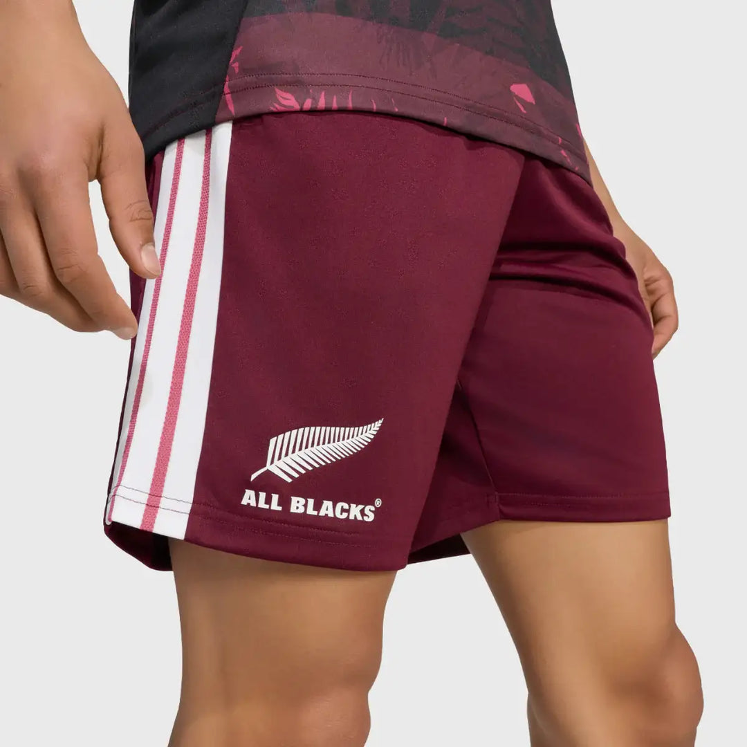 Adidas All Blacks Greatest Rivalry Gym Shorts Maroon 2026 - Rugbystuff.com