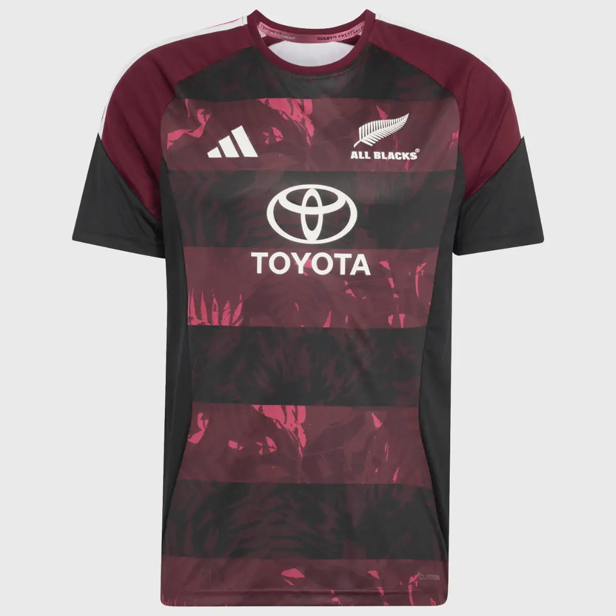 Adidas All Blacks Greatest Rivalry Performance Tee Black/Maroon 2026 - Rugbystuff.com