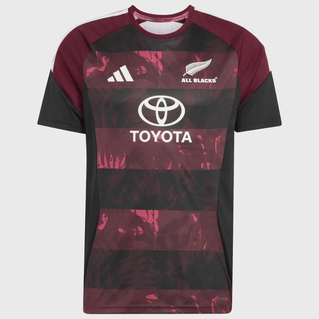 Adidas All Blacks Greatest Rivalry Performance Tee Black/Maroon 2026 - Rugbystuff.com