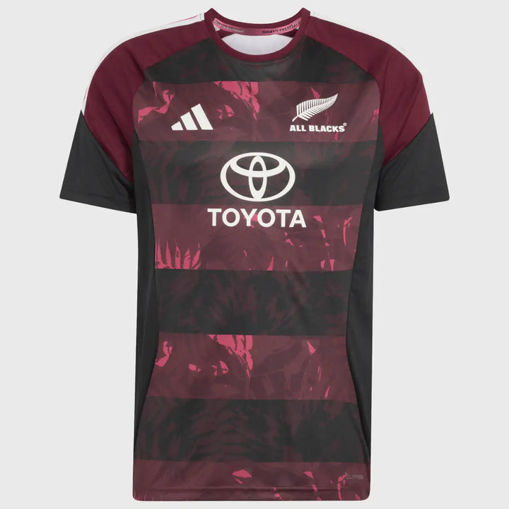 Adidas All Blacks Greatest Rivalry Performance Tee Black/Maroon 2026 - Rugbystuff.com