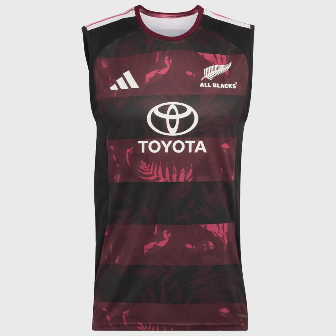 Adidas All Blacks Greatest Rivalry Singlet Black/Maroon 2026 - Rugbystuff.com