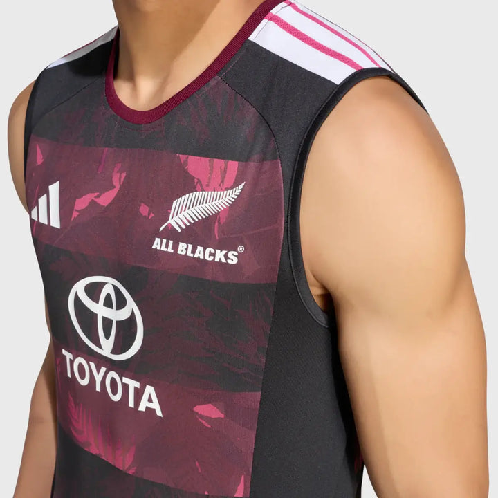 Adidas All Blacks Greatest Rivalry Singlet Black/Maroon 2026 - Rugbystuff.com