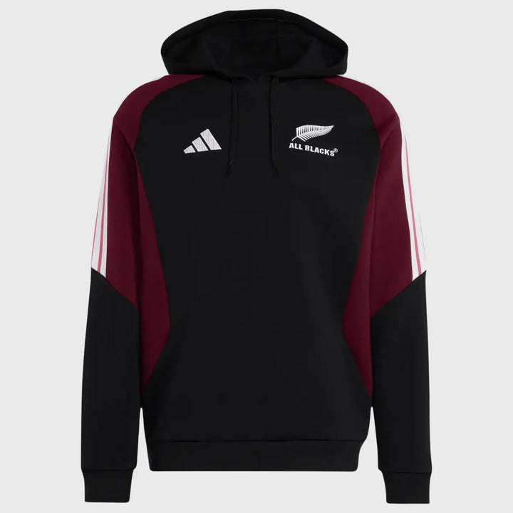 Adidas All Blacks Hoody Black/Maroon 2026/27 - Rugbystuff.com