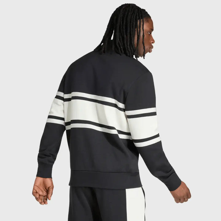 Adidas All Blacks 3 Stripe Leisure 1/4 Zip Black/White 2026/27 - Rugbystuff.com