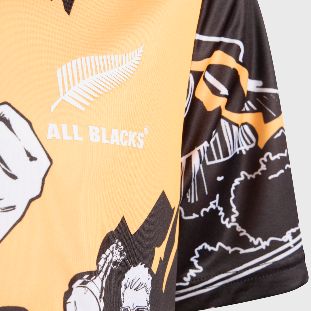 Adidas All Blacks Kid's Marvel Captain's Run Jersey