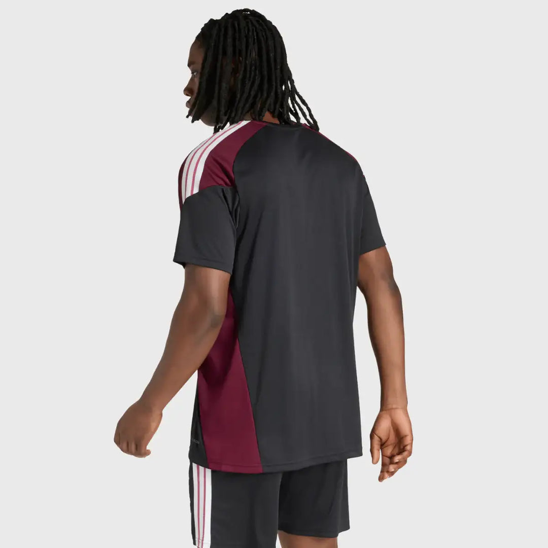 Adidas All Blacks Performance Tee Black/Maroon 2026/27 - Rugbystuff.com