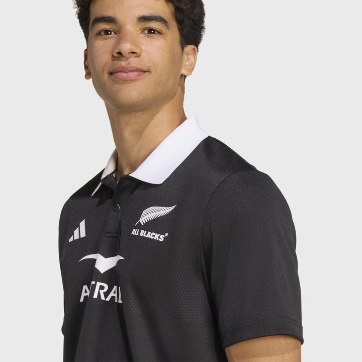 Adidas All Blacks Supporter Polo Shirt Black - Rugbystuff.com
