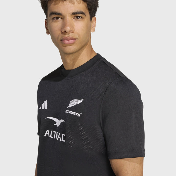 Adidas All Blacks Supporter's Tee Black 2025/26 - Rugbystuff.com