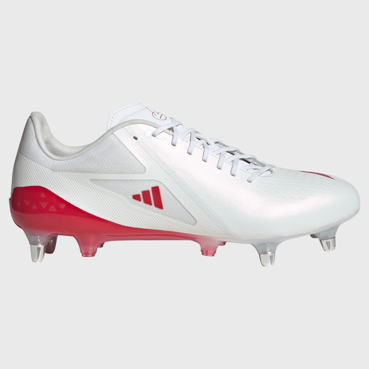 Adidas Antoine Dupont Adizero RS15 Pro SG Rugby Boots White/Red