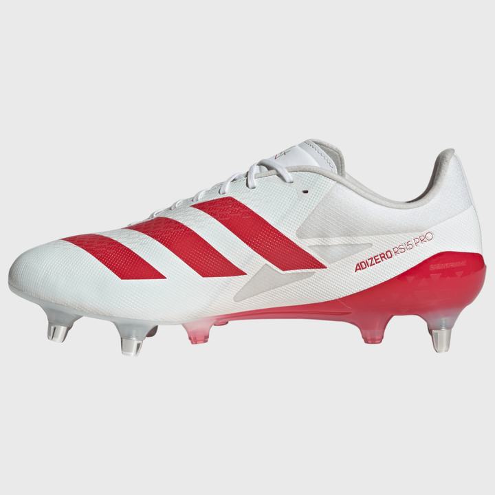 Adidas Antoine Dupont Adizero RS15 Pro SG Rugby Boots White/Red