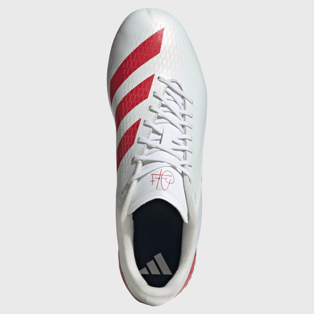 Adidas Antoine Dupont Adizero RS15 Pro SG Rugby Boots White/Red