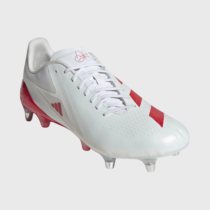 Adidas Antoine Dupont Adizero RS15 Pro SG Rugby Boots White/Red
