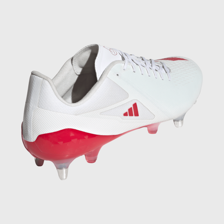 Adidas Antoine Dupont Adizero RS15 Pro SG Rugby Boots White/Red
