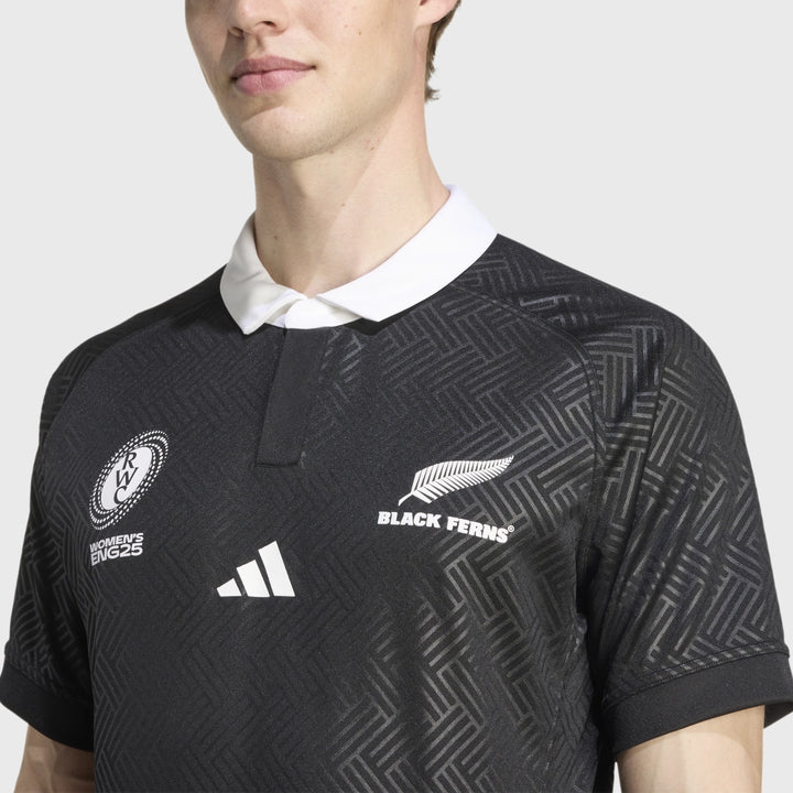 Adidas Black Ferns Women's Rugby World Cup 2025 Men's Home Jersey - Rugbystuff.com