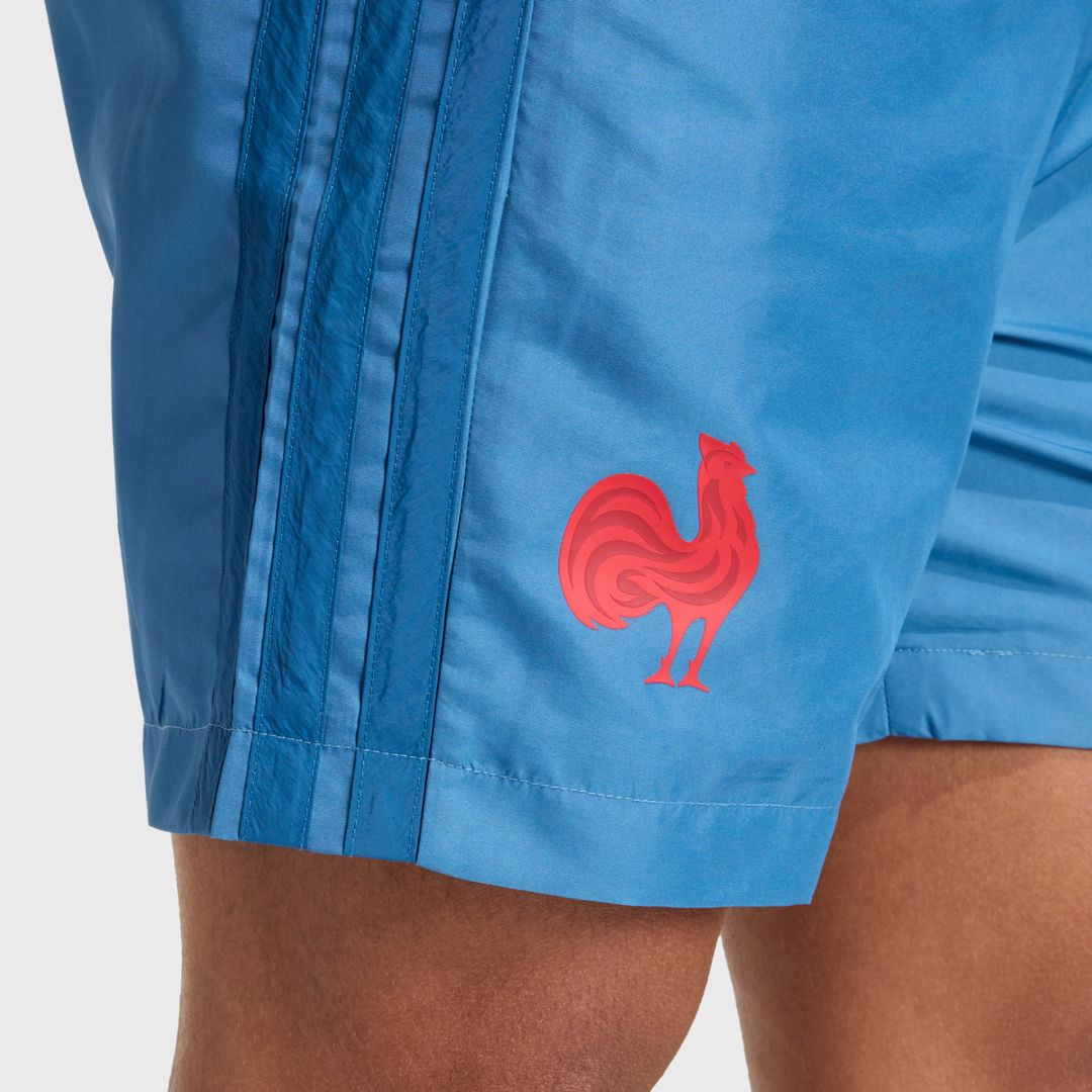 Adidas France Rugby Gym Shorts Dusky Ink Blue 2025/26