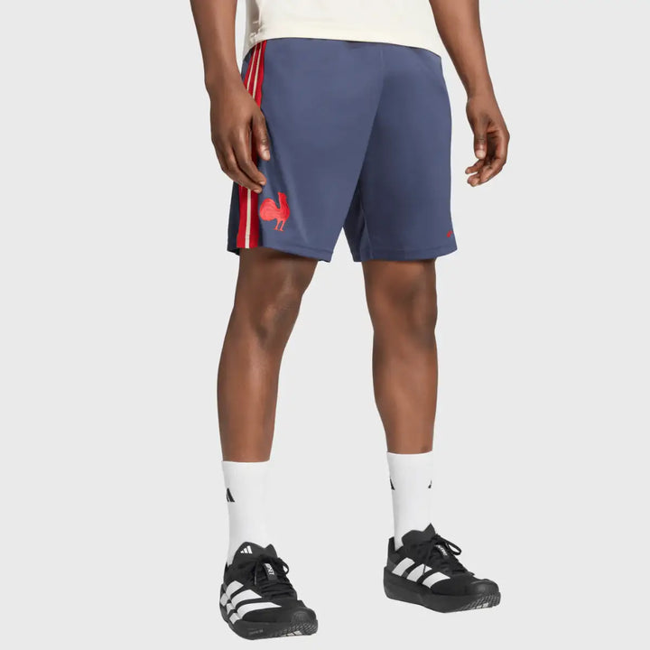 Adidas France Rugby Gym Shorts Shadow Navy 2026/27 - Rugbystuff.com