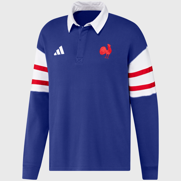 Adidas France Men's Long Sleeve Heritage Rugby Jersey 2025/26