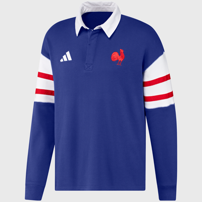 Adidas France Men's Long Sleeve Heritage Rugby Jersey 2025/26