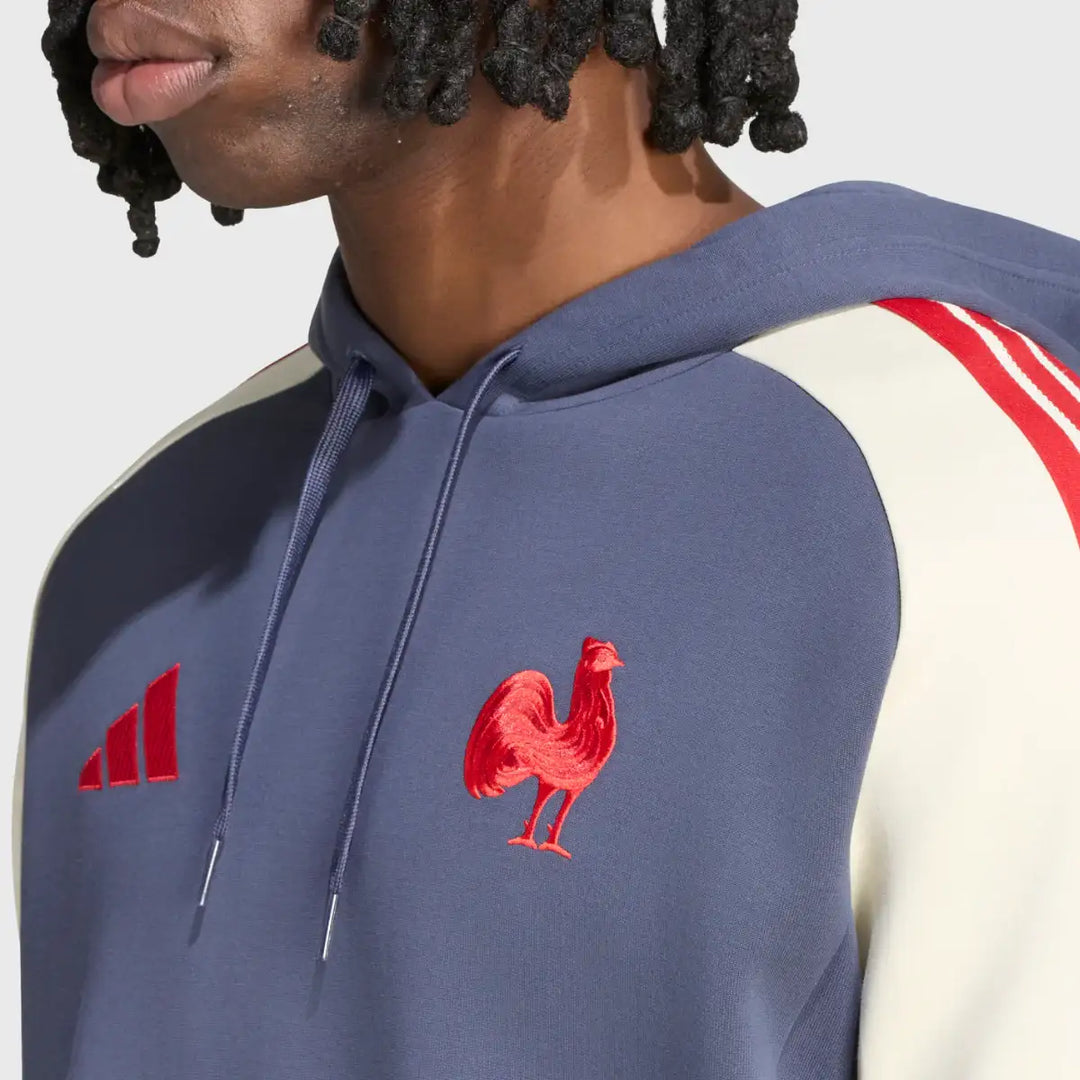 Adidas France Rugby Hoody Shadow Navy 2026/27 - Rugbystuff.com