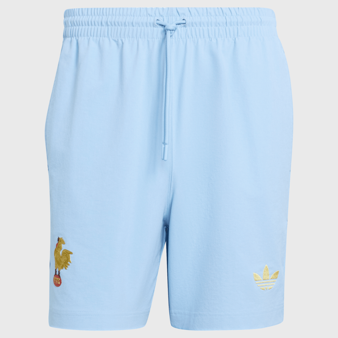Adidas France Le Crunch 120 Years Leisure Shorts Blue - Rugbystuff.com