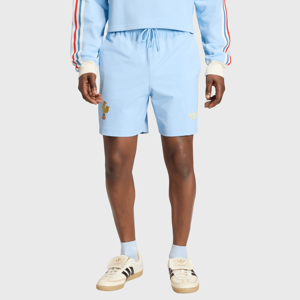 Adidas France Le Crunch 120 Years Leisure Shorts Blue - Rugbystuff.com