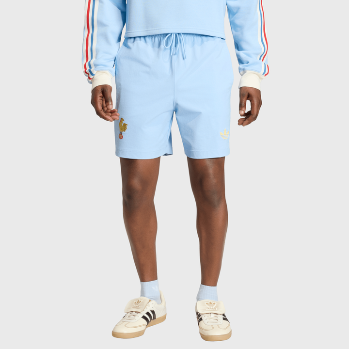 Adidas France Le Crunch 120 Years Leisure Shorts Blue - Rugbystuff.com