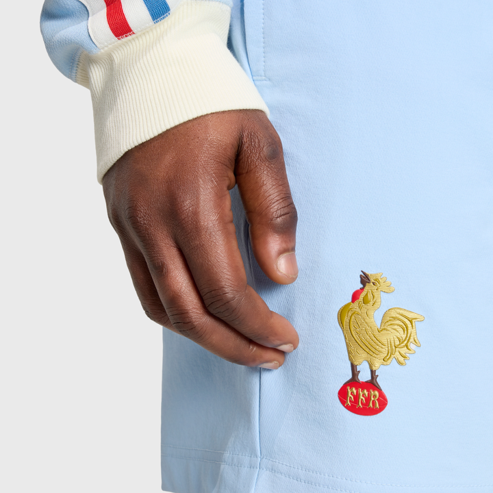 Adidas France Le Crunch 120 Years Leisure Shorts Blue - Rugbystuff.com