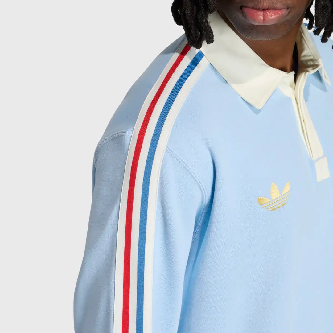 Adidas France Men's Long Sleeve Le Crunch 120 Years Heritage Rugby Jersey - Rugbystuff.com