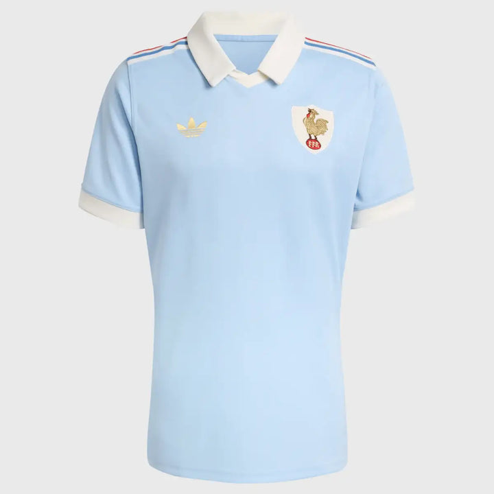 Adidas France Men's Le Crunch 120 Years Replica Rugby Shirt - Rugbystuff.com