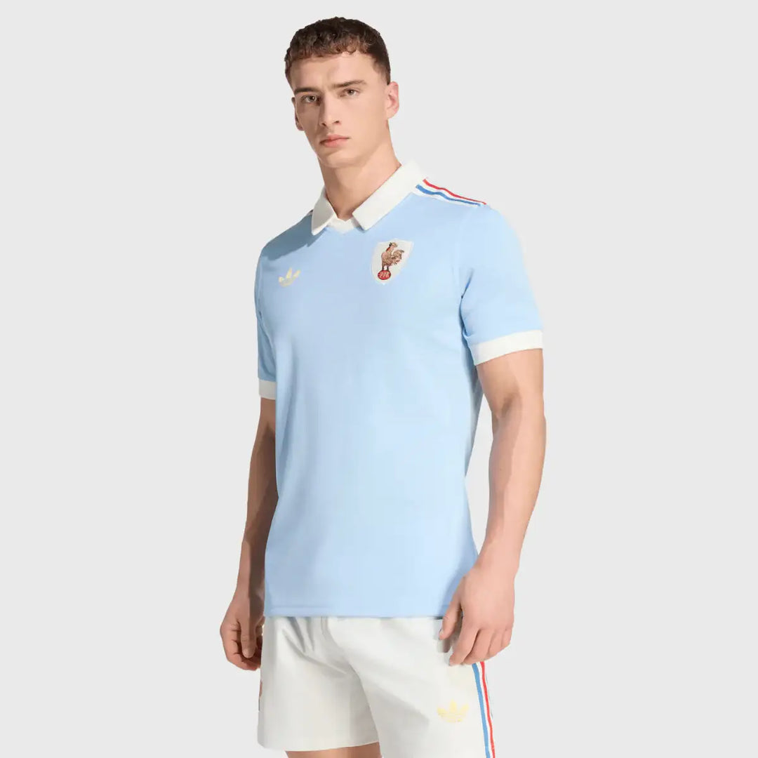 Adidas France Men's Le Crunch 120 Years Replica Rugby Shirt - Rugbystuff.com