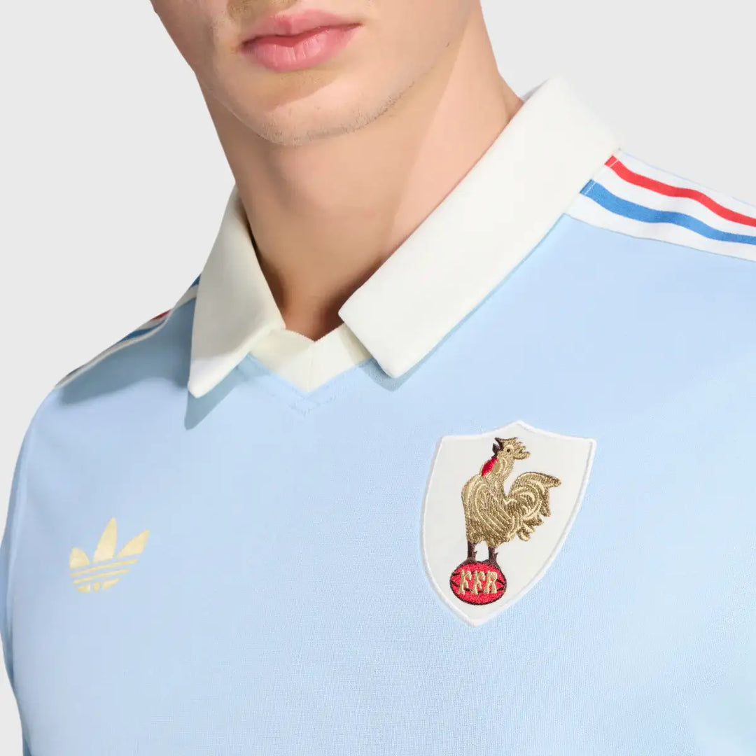 Adidas France Men's Le Crunch 120 Years Replica Rugby Shirt - Rugbystuff.com